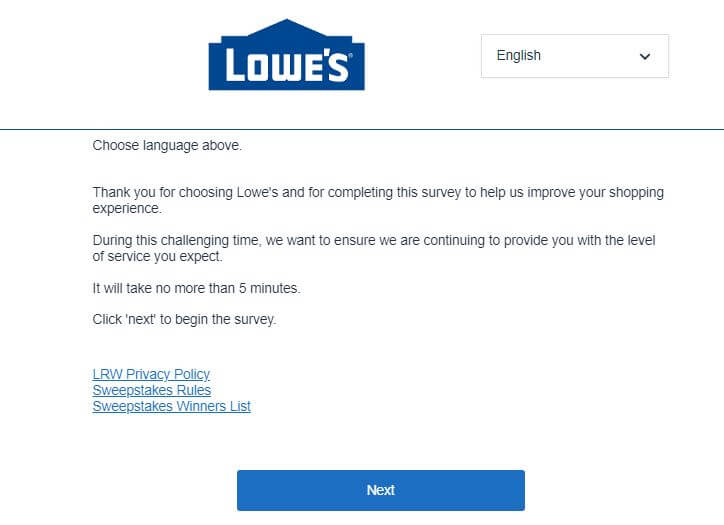 lowes.com/survey $500