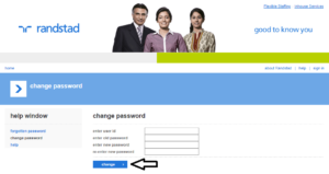 change randstad workplace login password