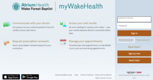 click on forgot username in mywakehealth login page