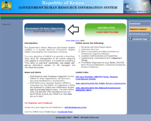 click on government of Kenya employee login