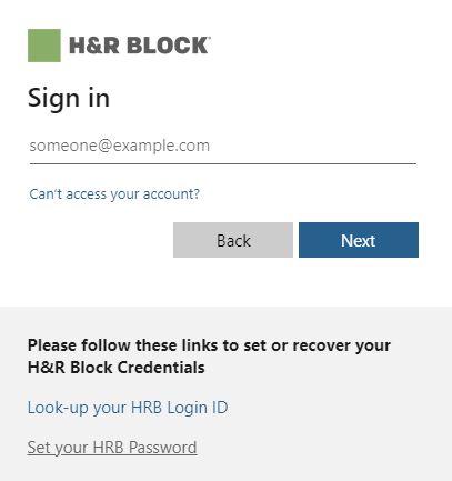 click on set your hrb password in hrblock dna employee portal