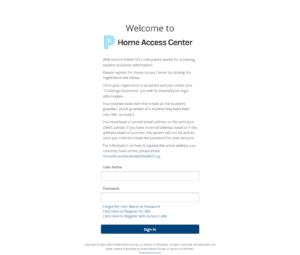 hac aldine home access center login