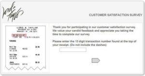 lord & taylor customer satisfaction survey