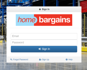 click on sign up in home bargains portal