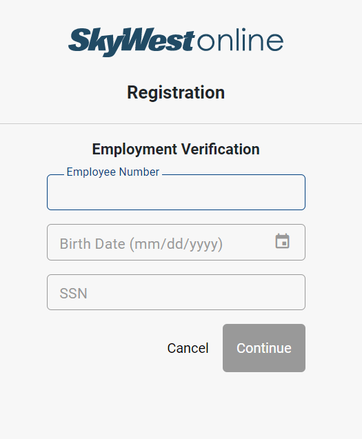 create account on skywestonline portal
