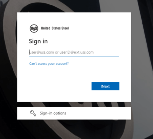 enter required details to login to us steel employee portal