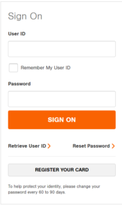 login to My Home Depot Account