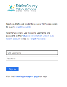 login to schoology fcps student account