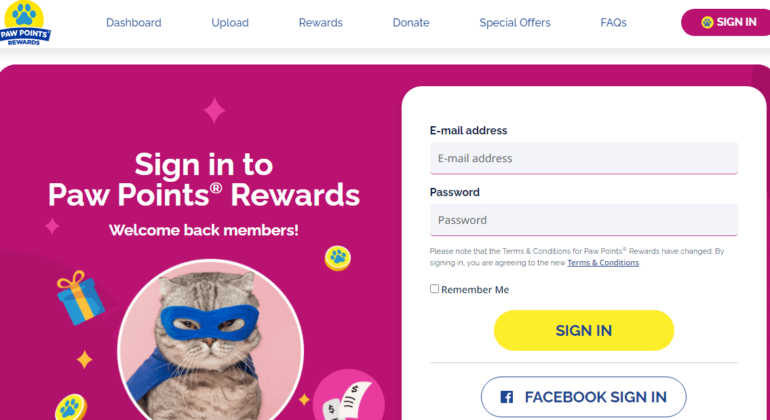 mypawpoints login
