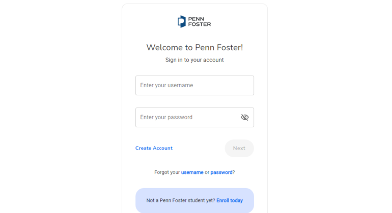 penn foster student login