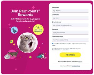 sign up for free cat points reward program