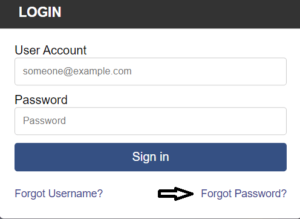 click on forgot password in miller motte student portal