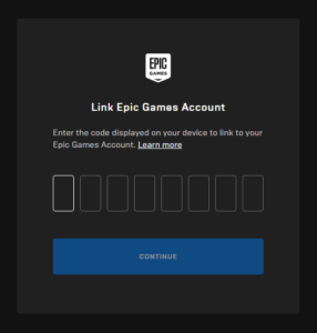 enter epicgames.com/activate code