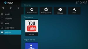 install and activate youtube on kodi