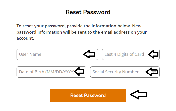 reset myindigocard login password
