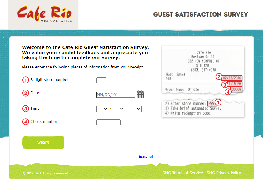 take cafe rio listens survey
