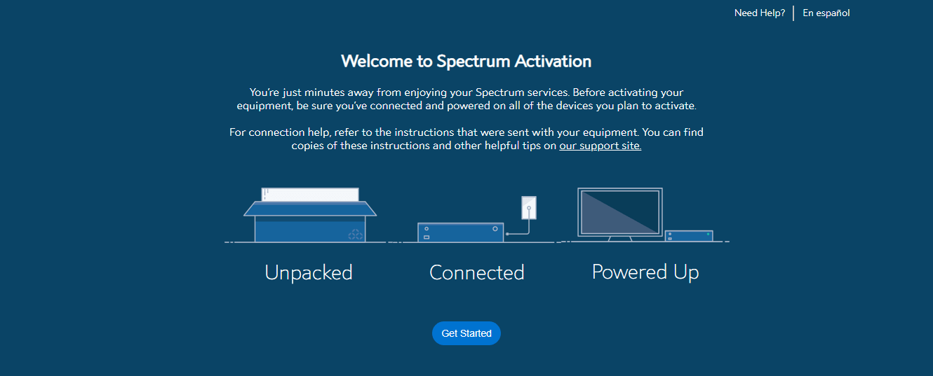 activate Spectrum net